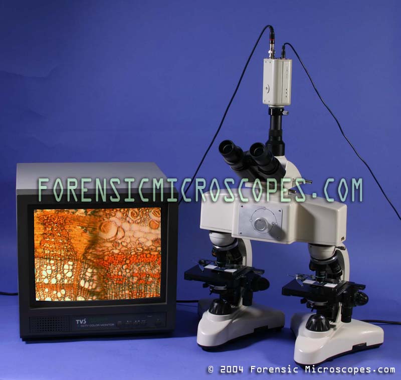 40x - 1000x MAGNIFICATION HIGH POWER COMPOUND FORENSIC COMPARISON MICROSCOPE USB + CCD VIDEO CAMERAS SHIPPING - CARRYING CASE